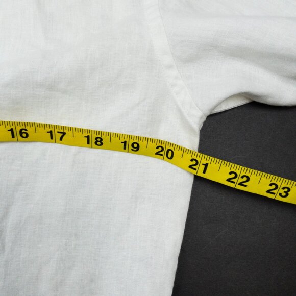 UNTUCKit Linen Shirt Men's Small Solid White Wrinkle Resistant Calvano - Picture 11 of 13